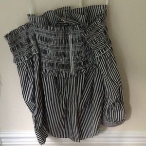 off the shoulder trouve stretchy striped top
